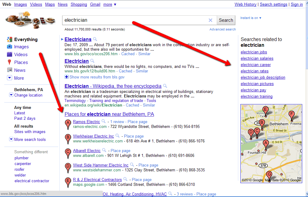 old google serps