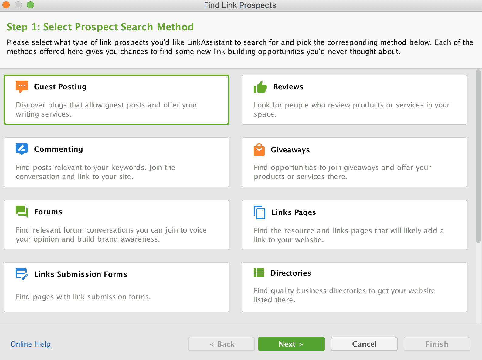 seopowersuite-linkassistant-prospect-search