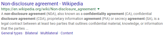 non-disclosure meta description