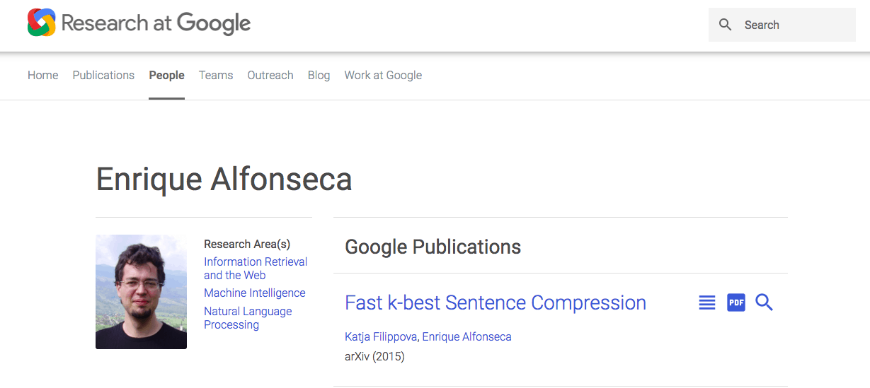 Enrique Alfonseca Google Research Team