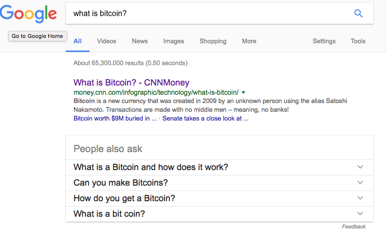 what is bitcoin? - google search