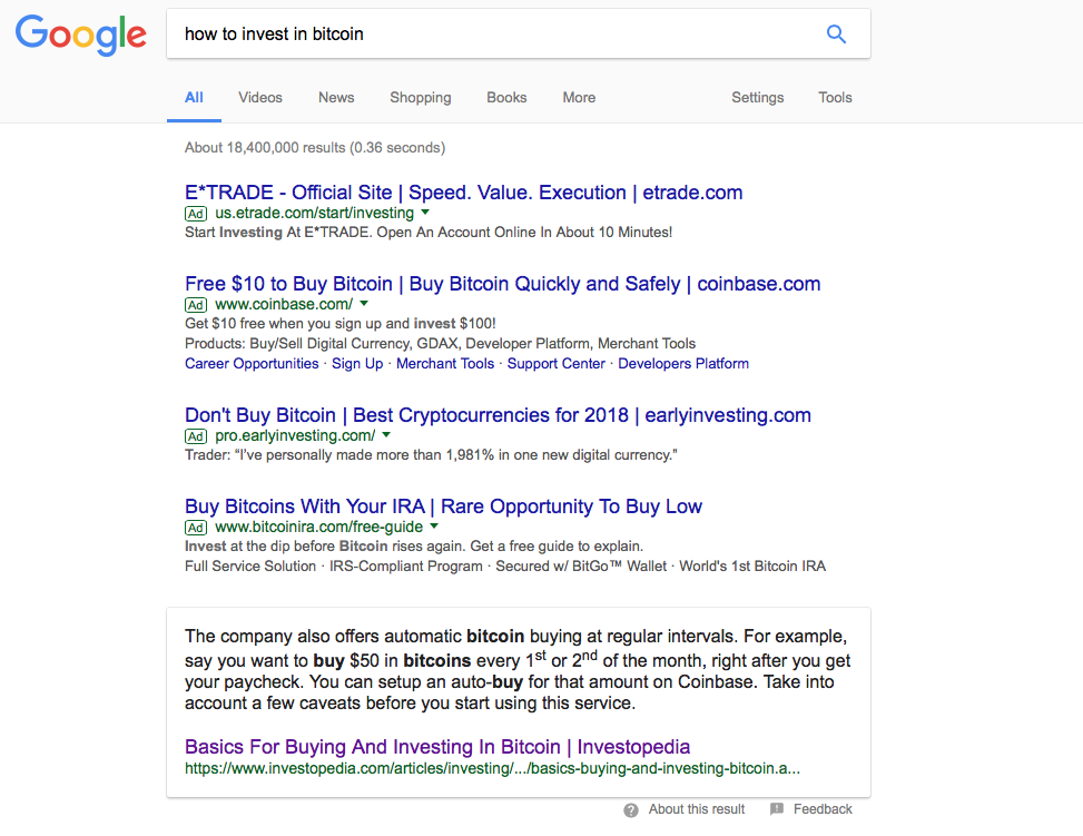 how to invest in bitcoin - google search