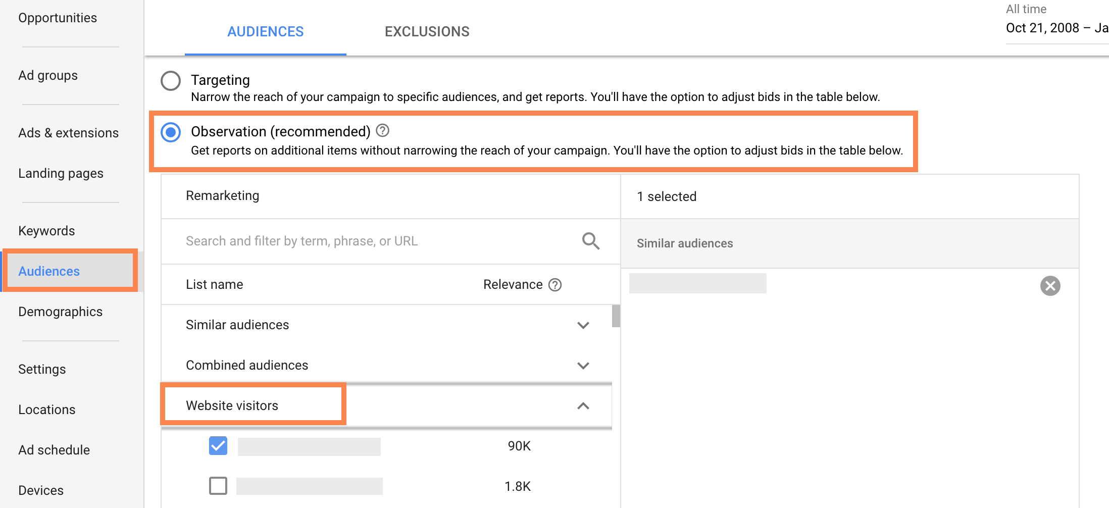 Adding Retargeting Audiences as RLSA Lists | SEJ