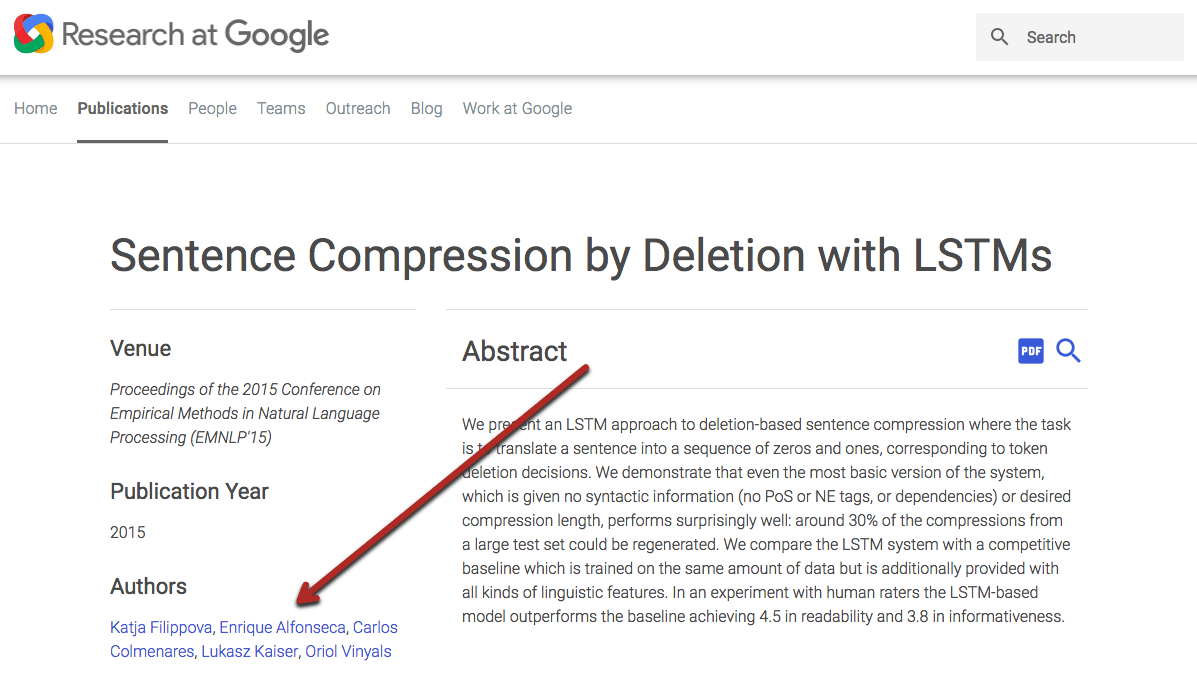 Sentence Compression by Deletion with LSTMs