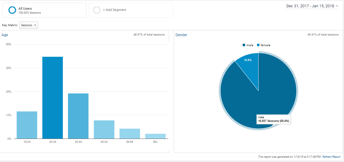 google analytics demographics