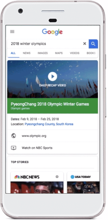 Google Launches 2018 Winter Olympics Features Across Search Results