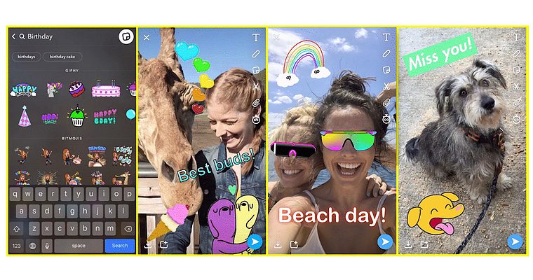 Snapchat Now Supports Animated GIFs from GIPHY