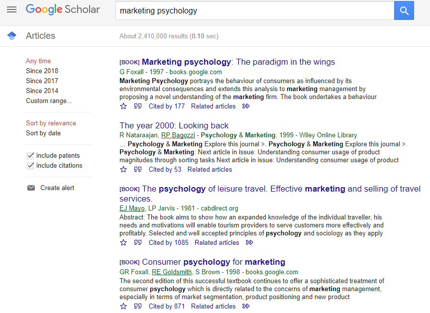 Google Scholar outbound link strategy