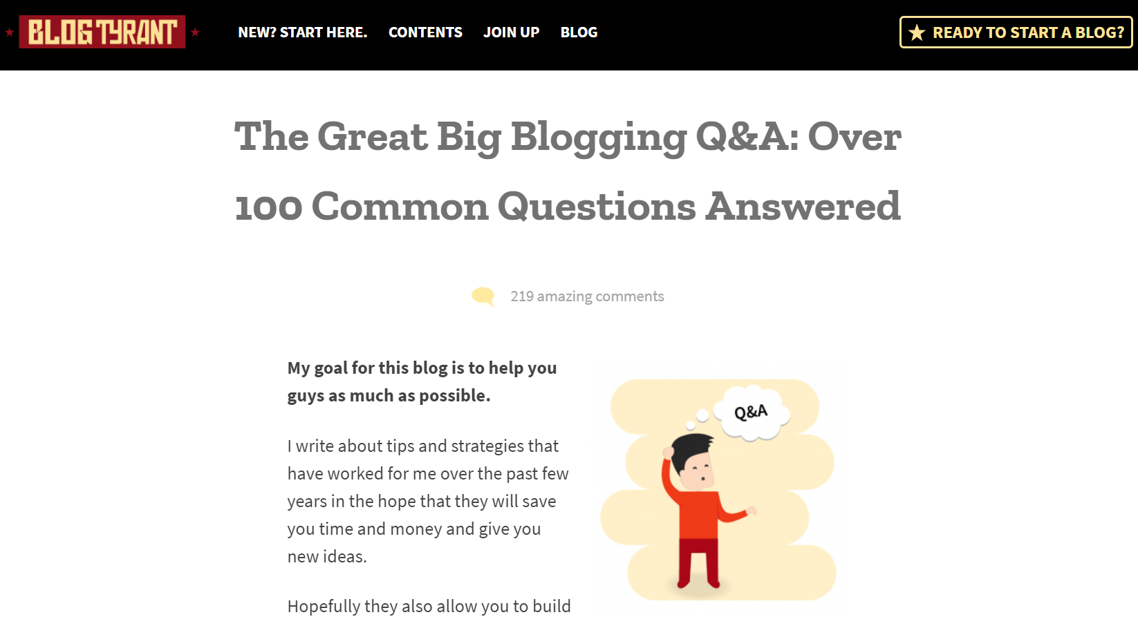Blog Tyrant - The Great Big Blogging Q&A