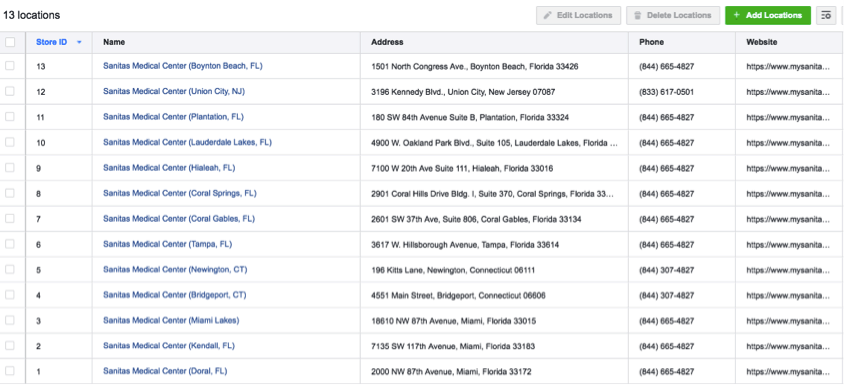 facebook locations