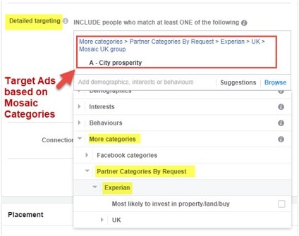 Target ads based on partner categories