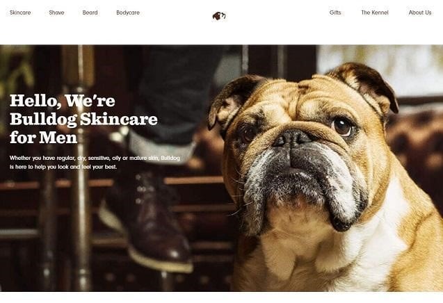 Bulldog Skincare About Us page