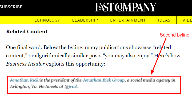 fast company author byline