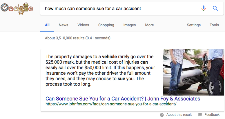 how much can someone sue for a car accident