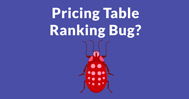 Pricing Lists in Web Pages Hurt Google Rankings?