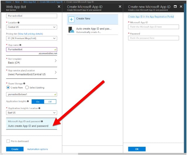 Autocreate Microsoft ID and password