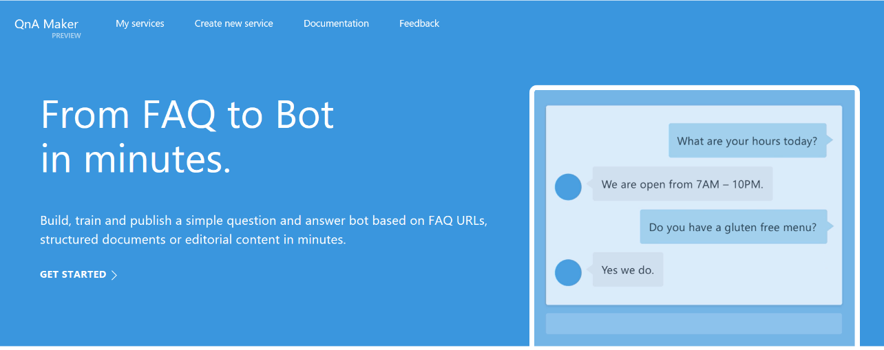 Creating a QnAMaker service