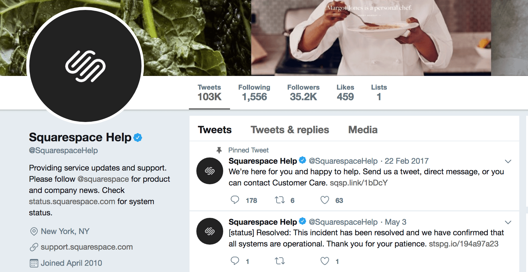 squarespace-help-twitter-profile-screenshot