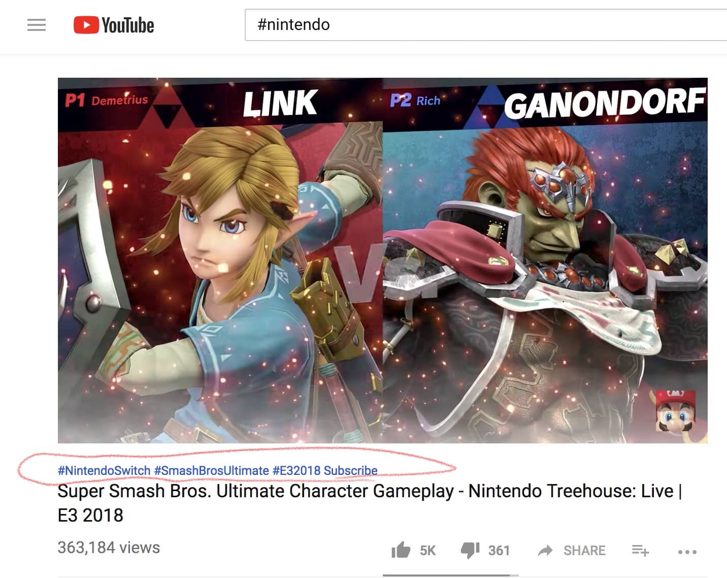 YouTube Shows Searchable Hashtags Above Video Titles