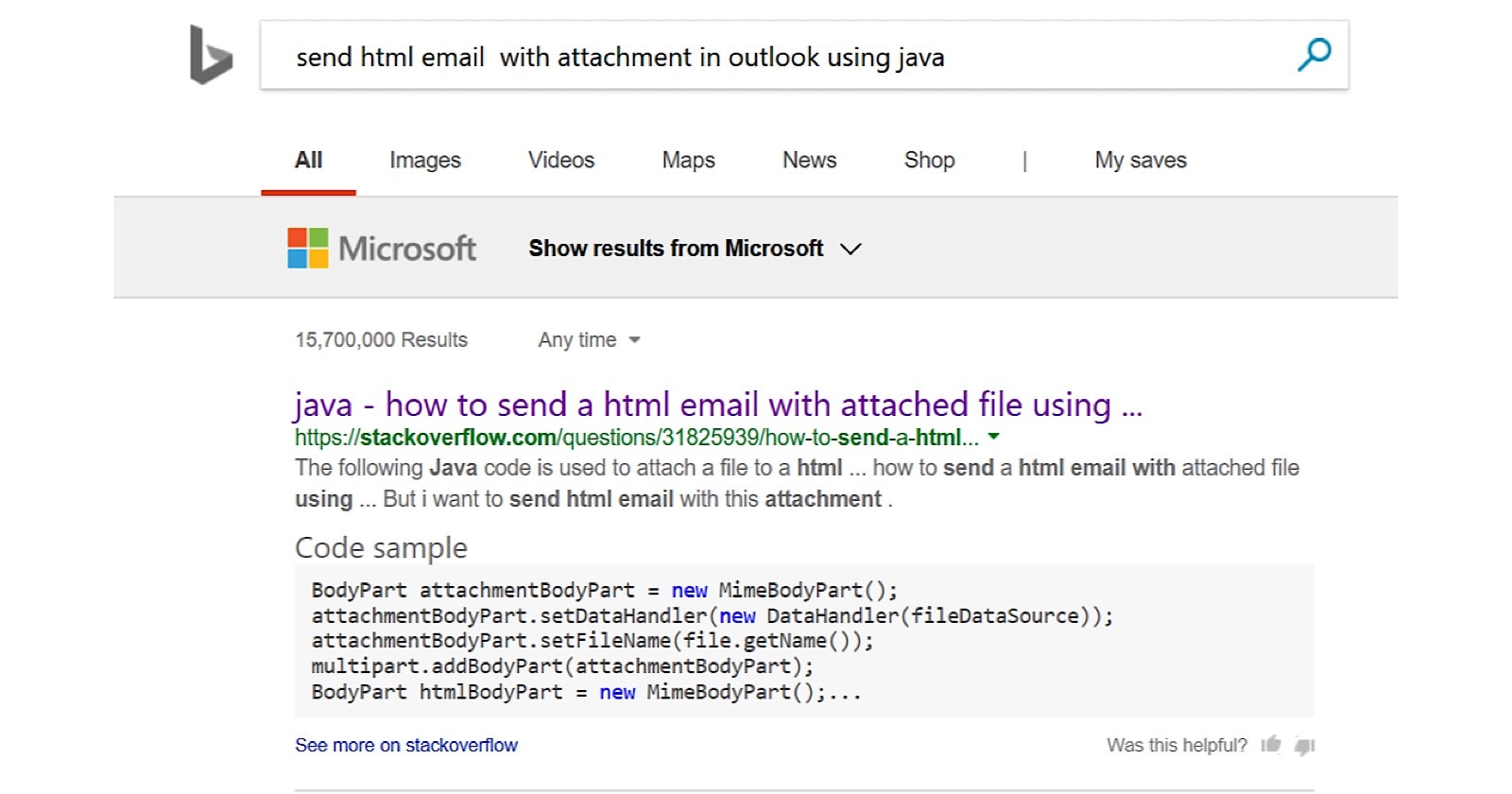 Bing Now Provides Exact Snippets of Code for Developers’ Queries