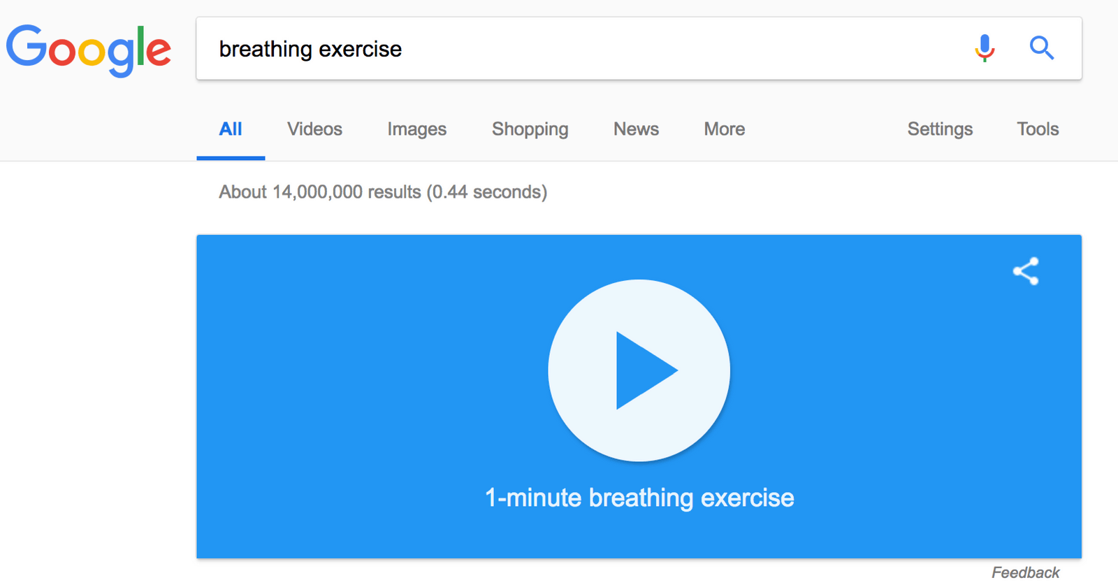 Google Adds a Breathing Exercise to Search Results