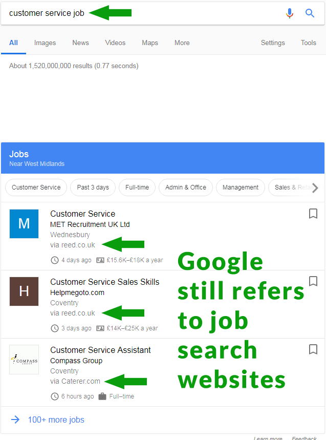 Google Updates UK Job Search Results