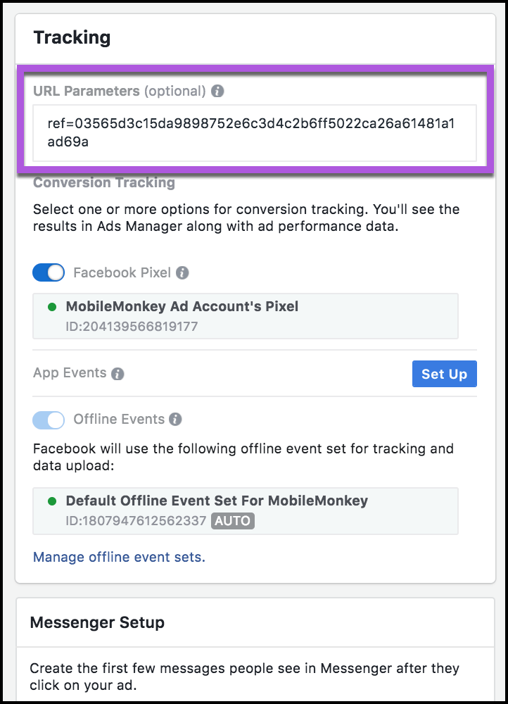 messenger-ad-tracking-parameter