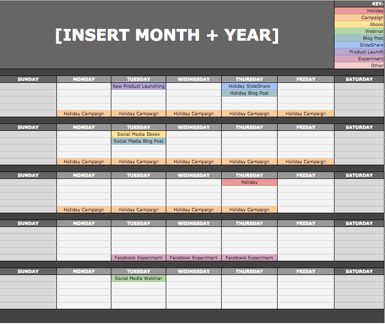 Editorial Calendar