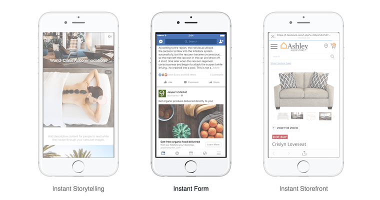 Facebook Upgrades Canvas Ads, Now Known as “Instant Experience” Ads