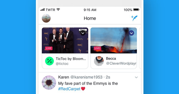 Twitter Bumps Live Streams to the Top of the Timeline