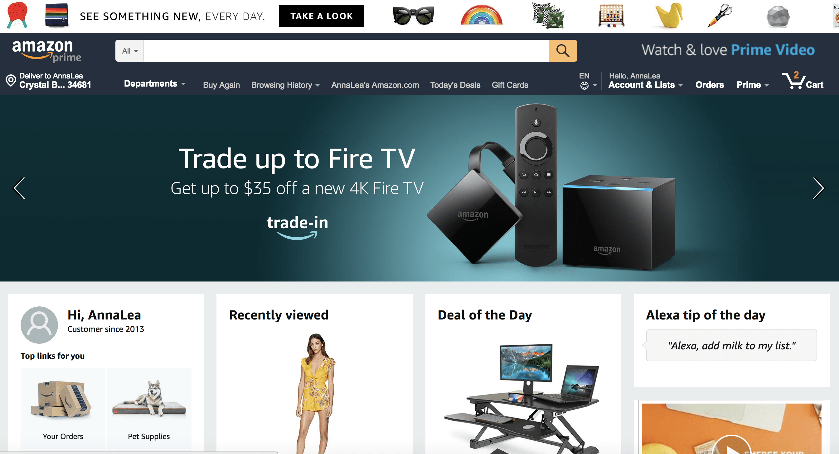 Amazon adaptive web design