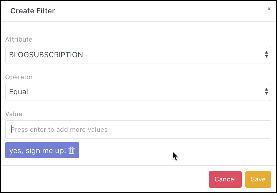 facebook messenger audience filter