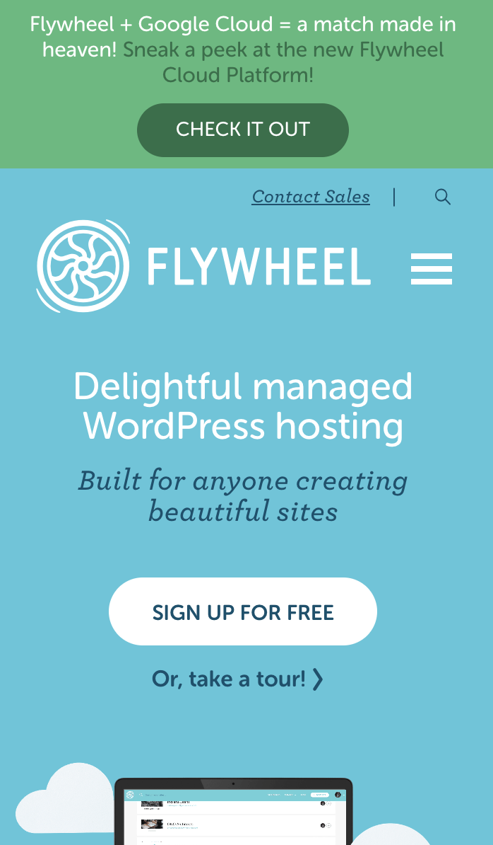 Flywheel popup