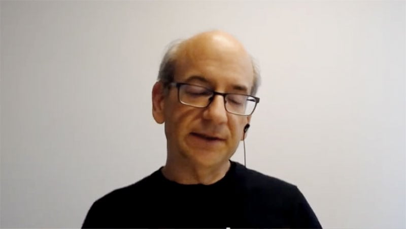 Image of Google's John Mueller in a Webmaster Hangout video