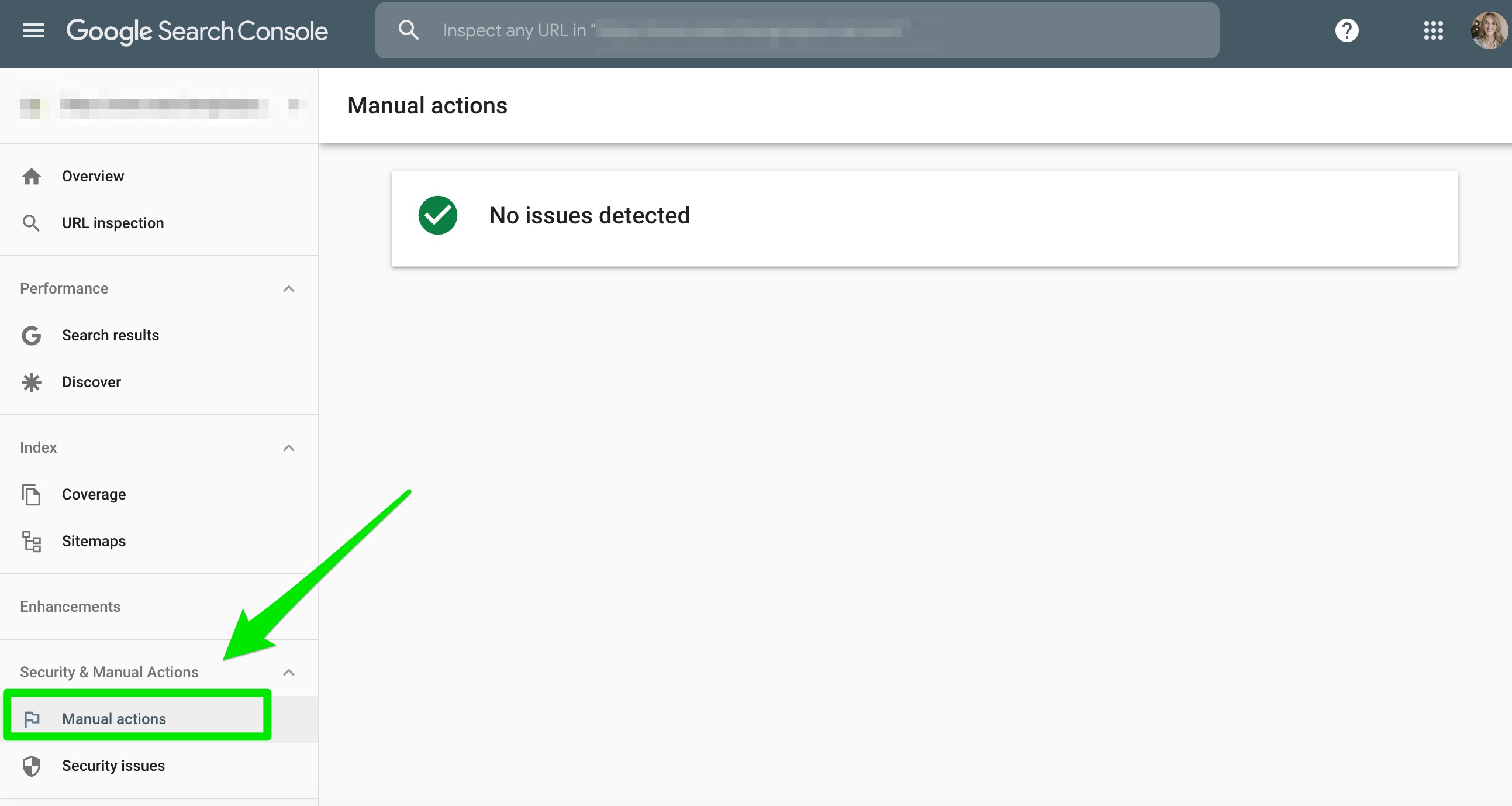 manual actions google search console