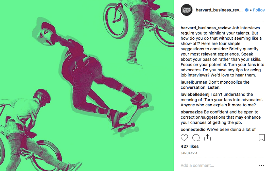 HBR Instagram Post