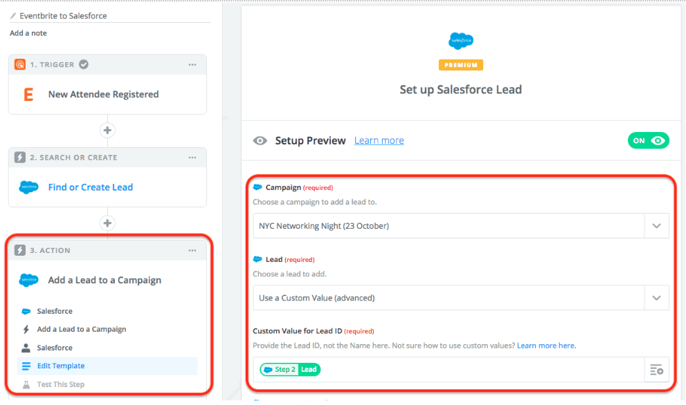 Set up Salesforce Lead Zapier