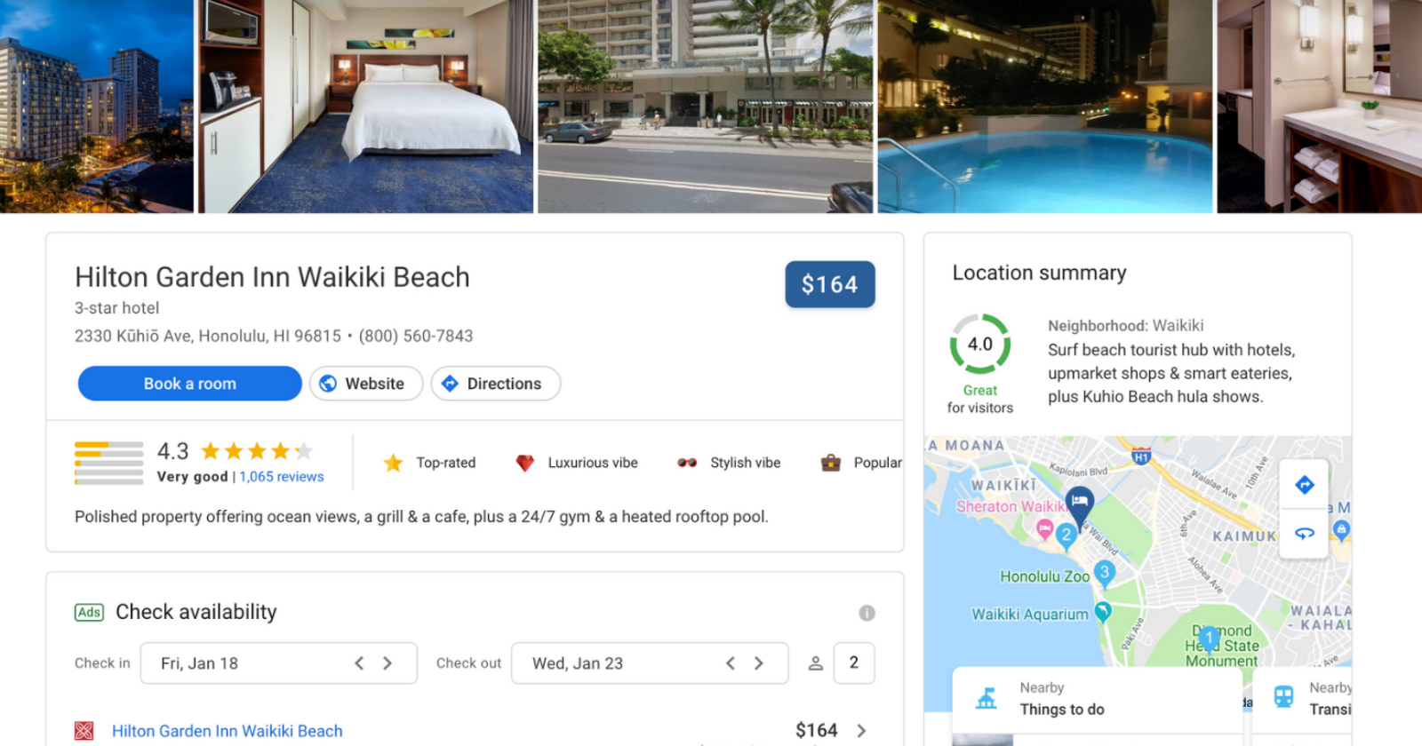 Google Redesigns the Hotel Search Experience on Desktop