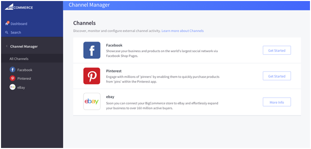 BigCommerce Dashboard Screenshot