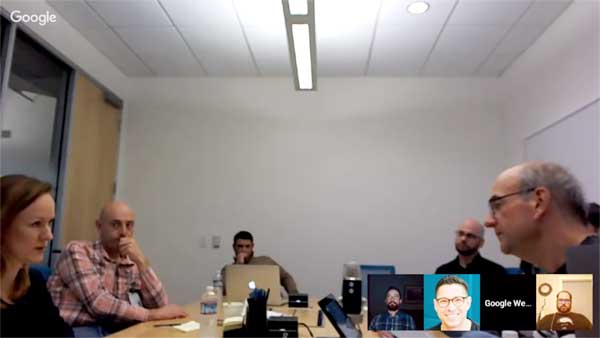 Screenshot of a Google Webmaster Hangout with John Mueller