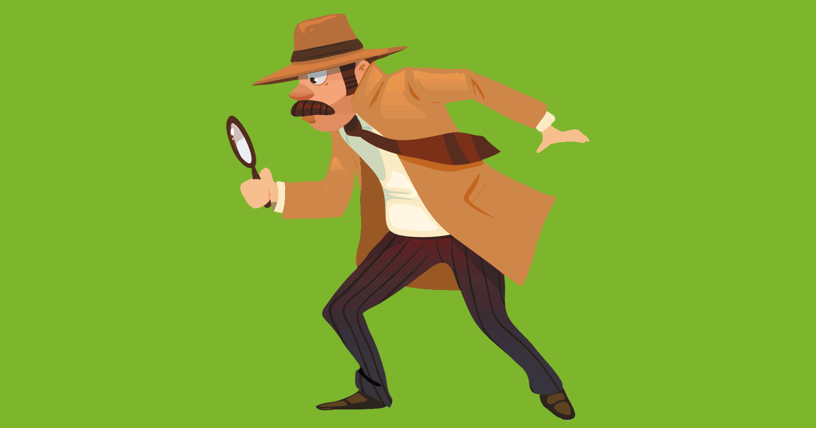 Image of a detective that represents Google's spam searching algorithm