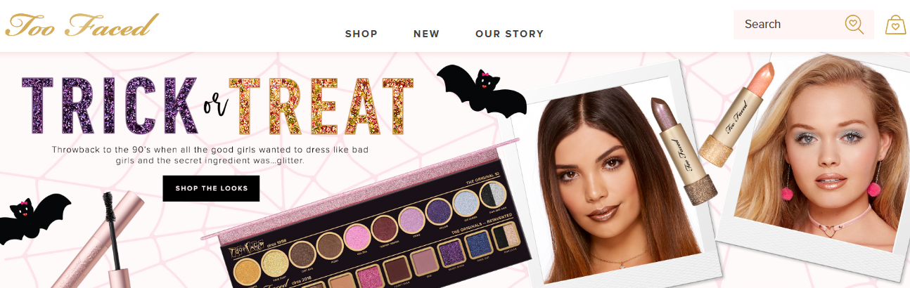 Example of microcopy from Too Faced