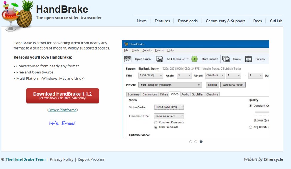 handbrake screenshot