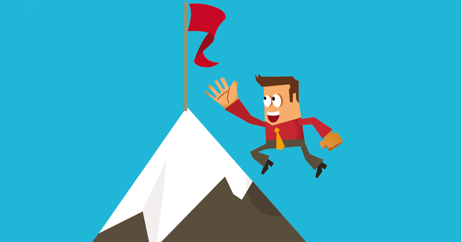 Image of a man at a mountain summit, symbolizing a successful update to WordPress 5