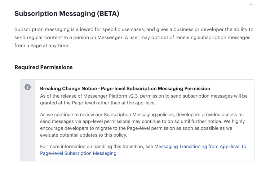 Facebook Extends Deadline for Subscription Messaging Permissions
