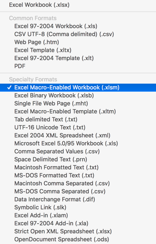 Excel Macro-Enabled Workbooks | SEJ