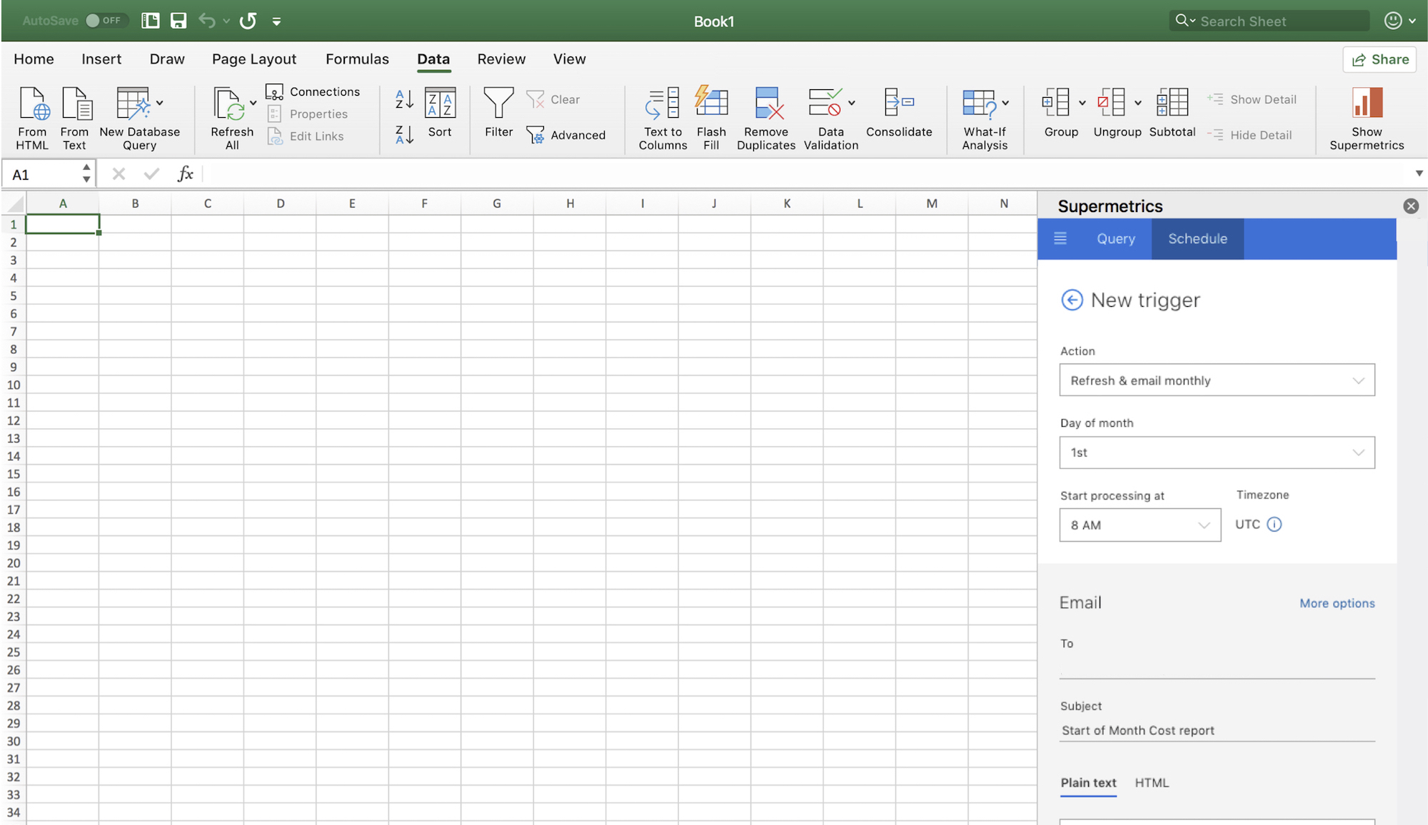Supermetrics triggers 