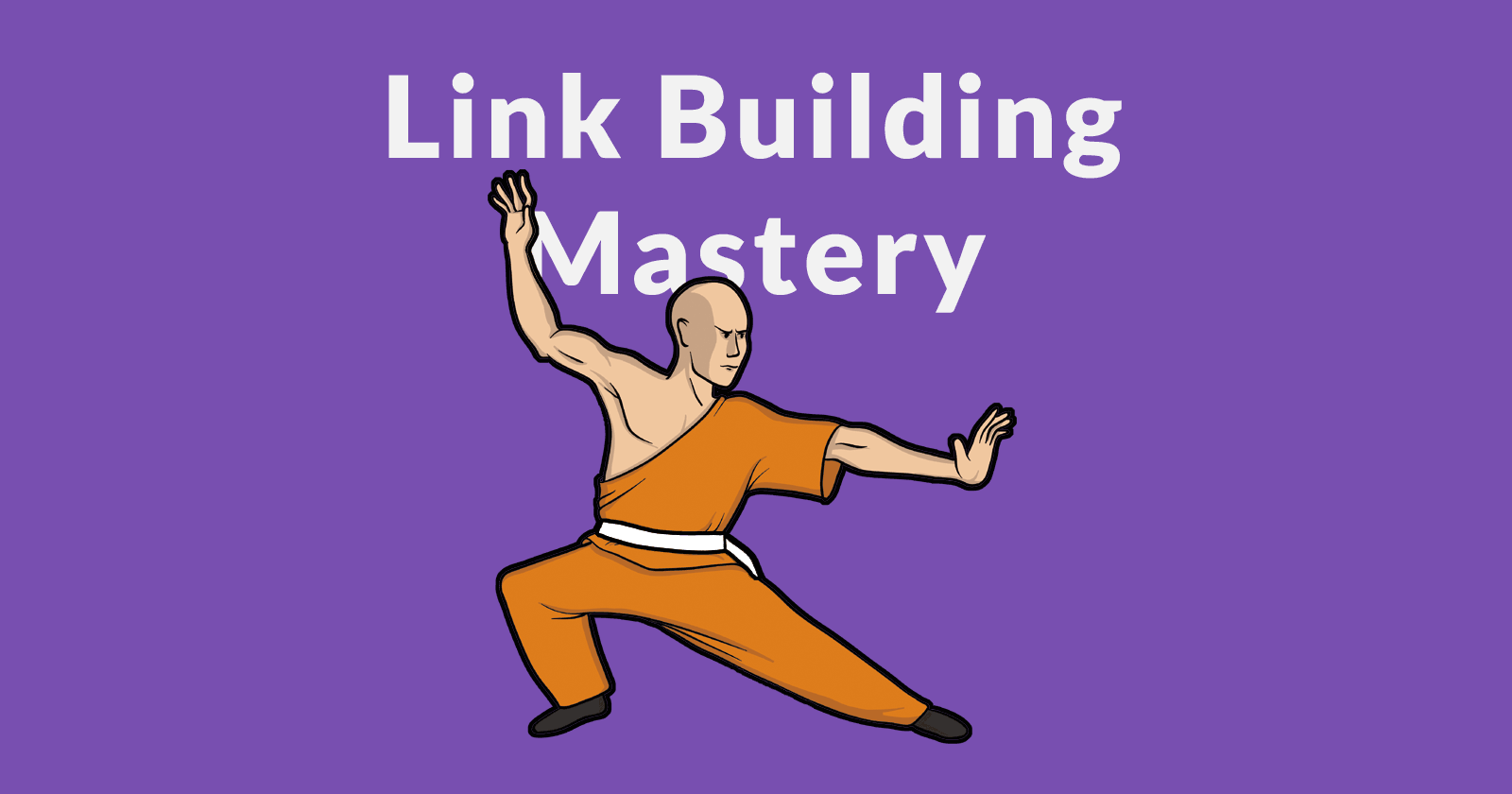 Image of a kung fu master, a metaphor for becoming a master at building links to websites