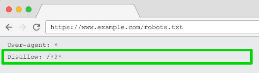 robots txt disallow for parameter handling
