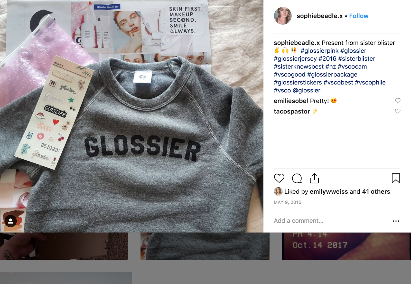 Glossier Social Proof